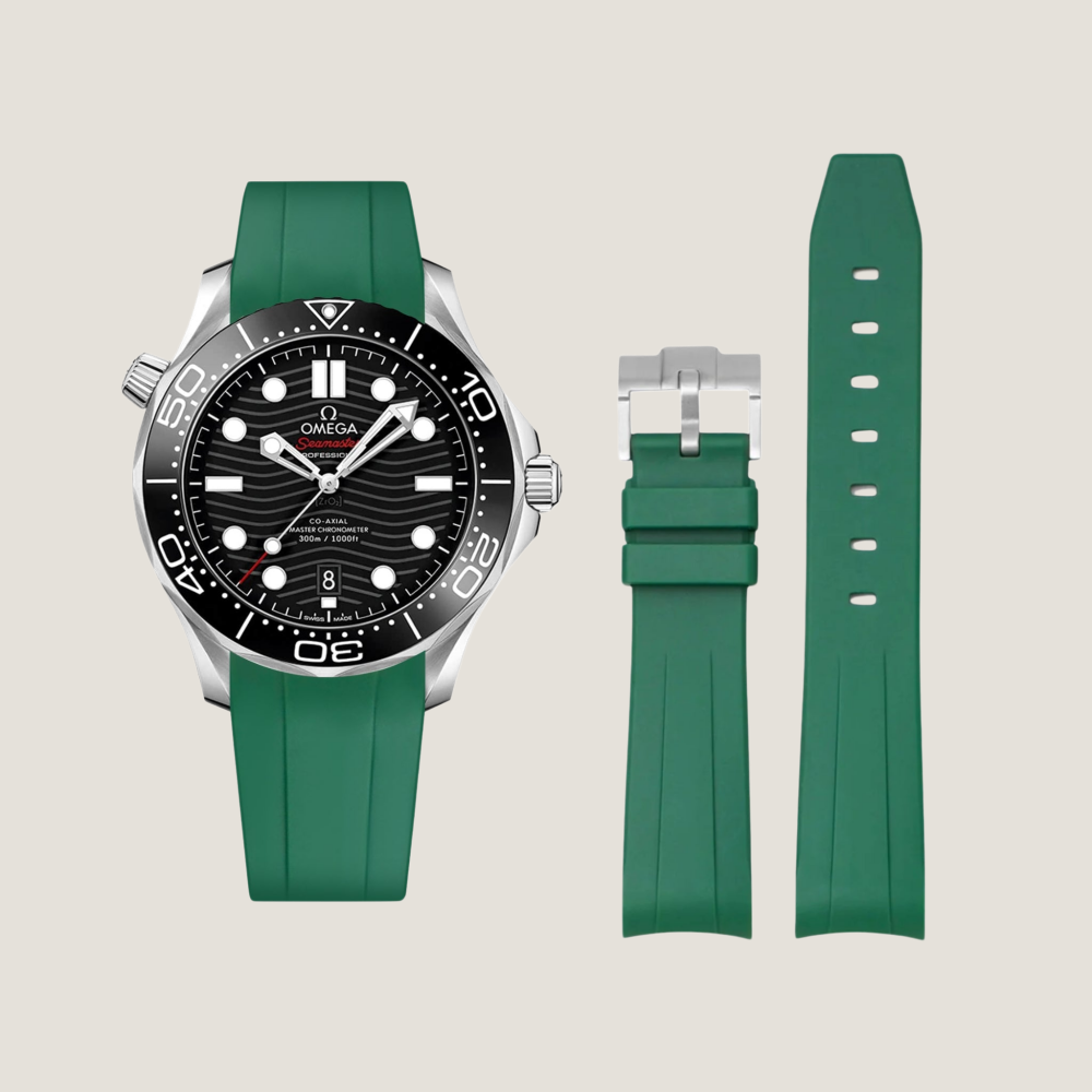 green-FKM-rubber-strap-for-omega-seamaster-300-with-watch.png
