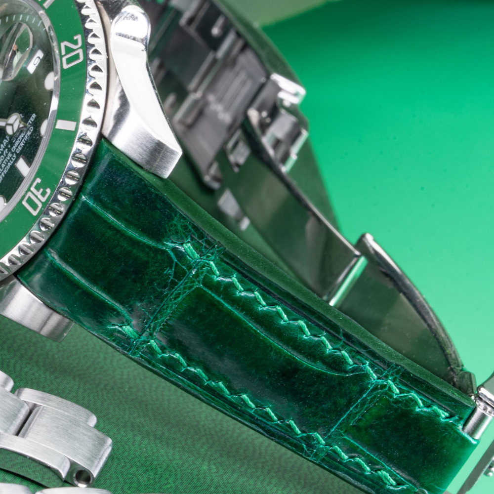 green-alligator-leather-strap-for-rolex-submariner-40mm-stitching.png