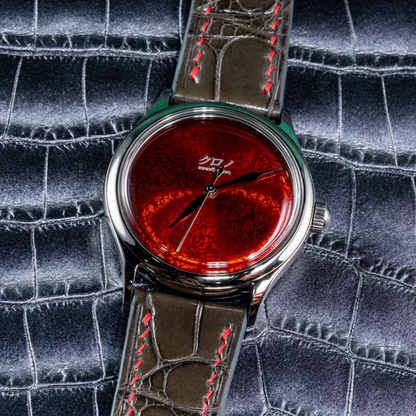 grey-rub-off-alligator-leather-strap-for-kurono-grand-urushi-aoyama-watch.png