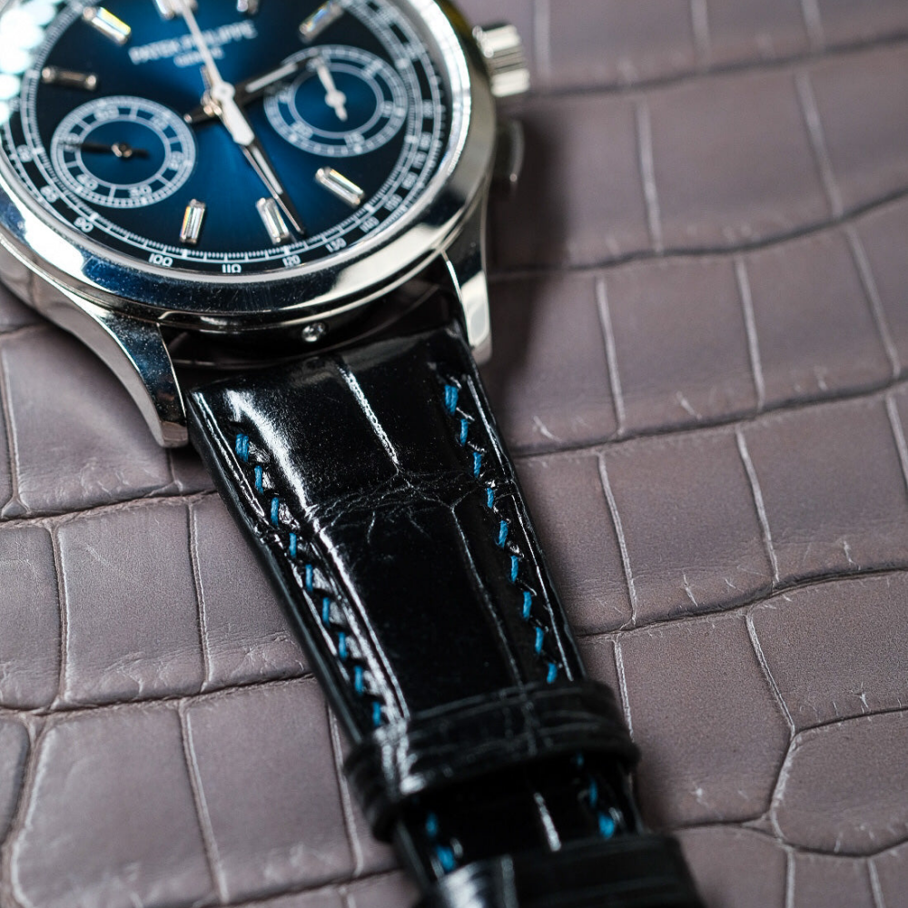 jet-black-alligator-strap-for-patek-philippe-complications-5170p-on-watch.png