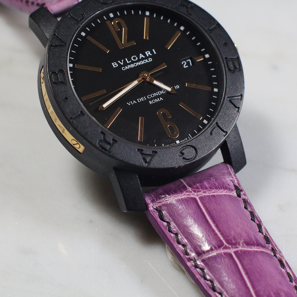 lavendar-purple-alligator-leather-strap-for-bvlgari-carbon-gold-watch.png