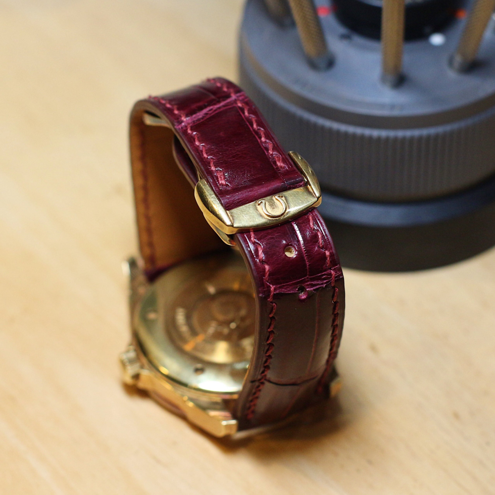 maroon-red-alligator-watch-strap-for-omega-De-Ville-backside.png