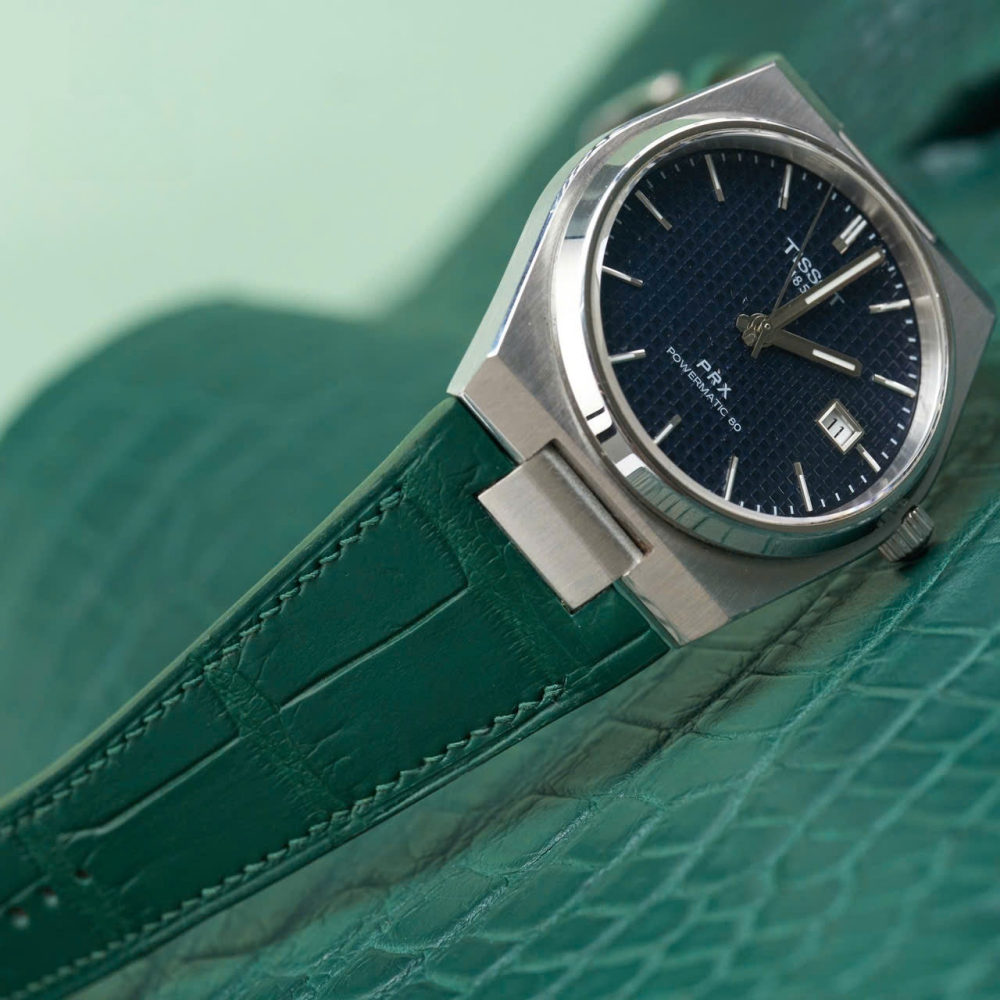 matte-green-alligator-leather-watch-strap-for-tissot-prx-detail.png