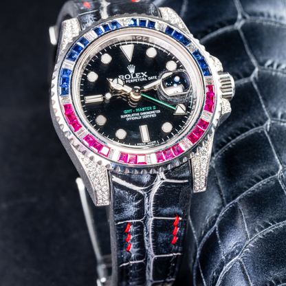 metallic-black-alligator-leather-strap-for-rolex-gtm-ii-pepsi-on-watch.png