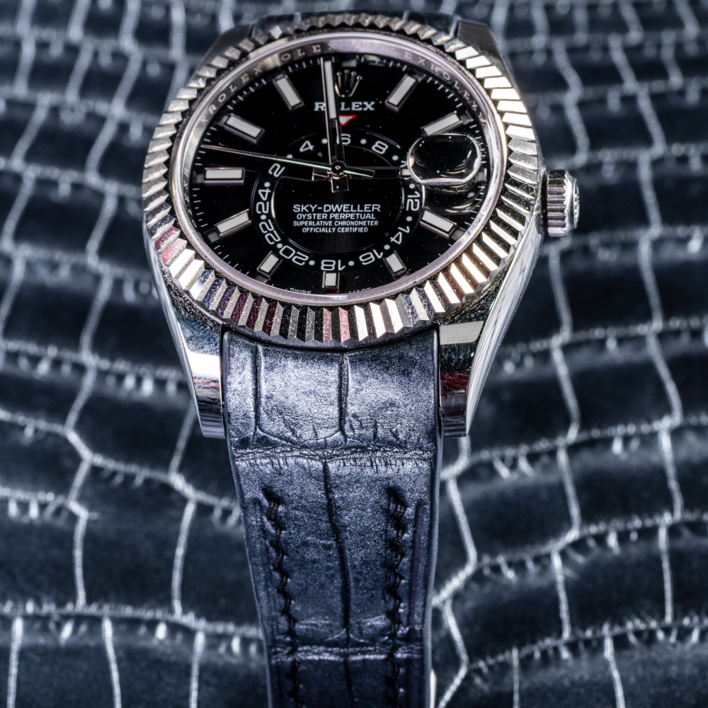 metallic-black-alligator-leather-watch-strap-for-Rolex-Sky-dweller-lug.png