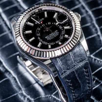 metallic-black-alligator-leather-watch-strap-for-Rolex-Sky-dweller-watch.png