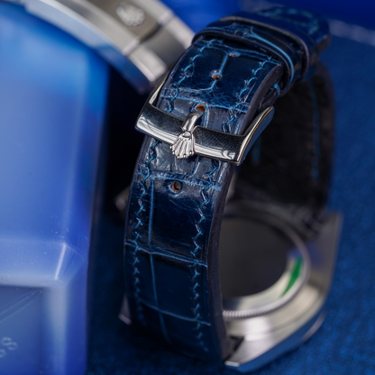 navy-blue-alligator-leather-watch-strap-for-Rolex-Datejust-electric-blue-stitching-backside.png