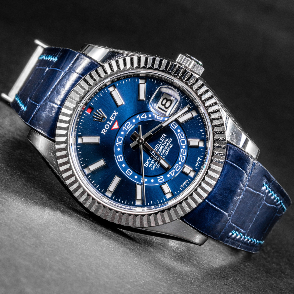 navy-blue-alligator-leather-watch-strap-for-Rolex-Sky-dwelle-with-skyblue-stitching.png