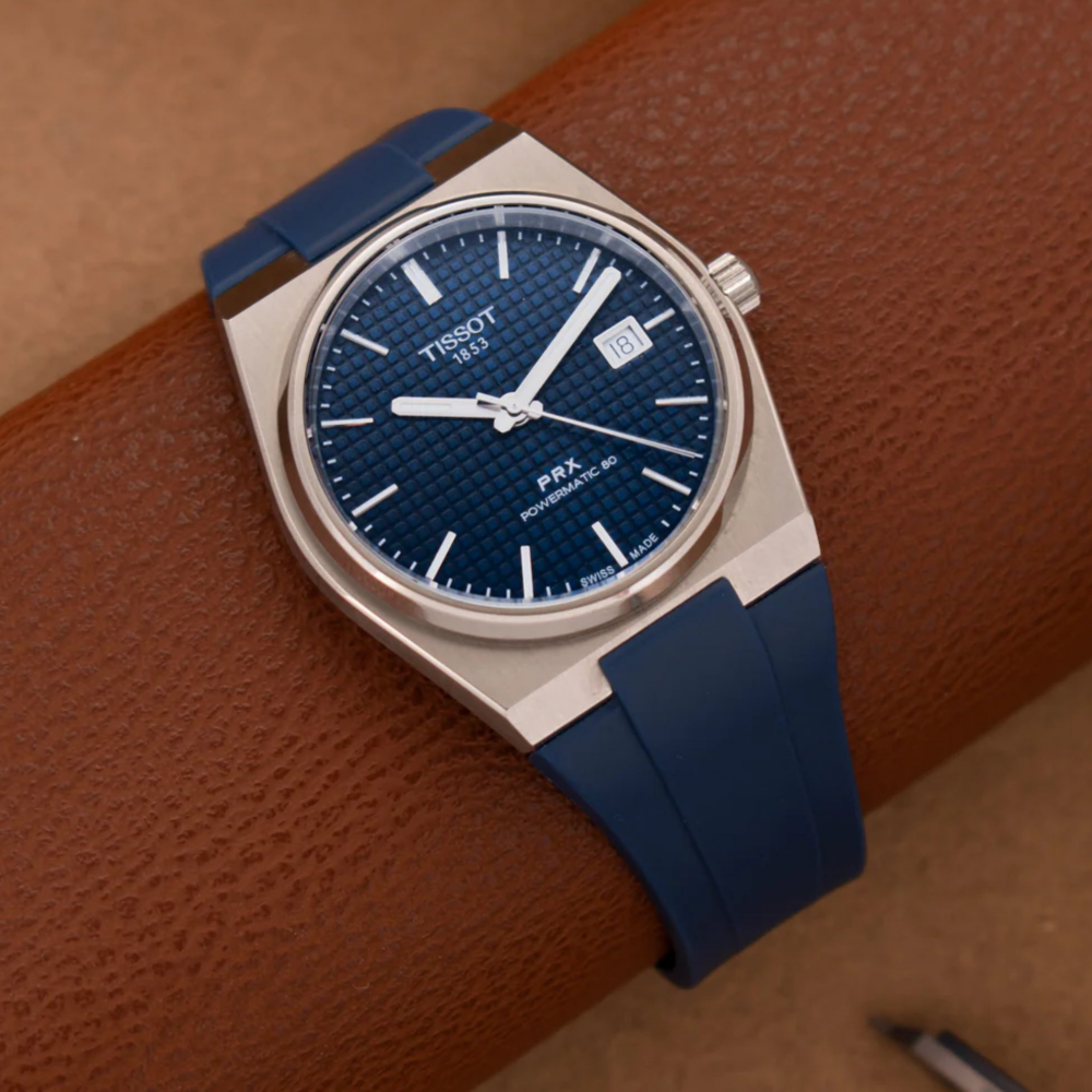 navy-blue-rubber-strap-for-tissot-prx-on-watch.png