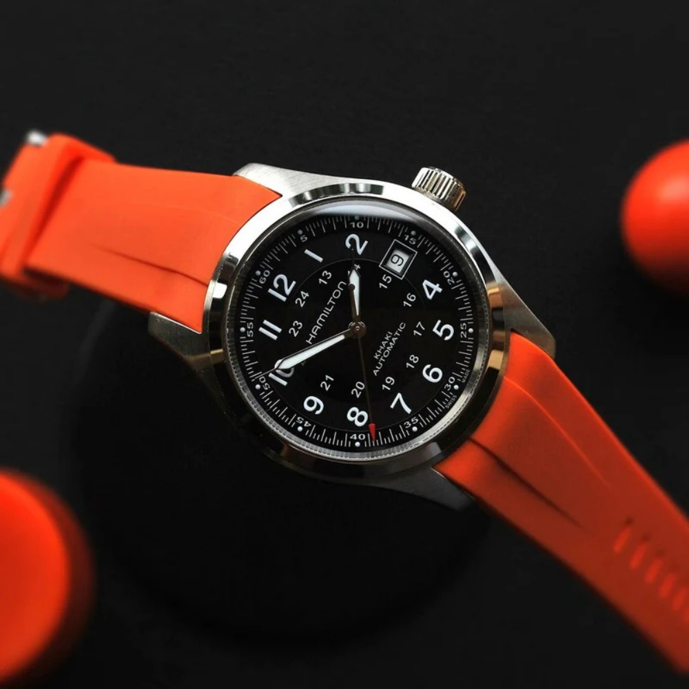 orange-fkm-rubber-strap-for-hamilton-khaki-field-on-watch.png