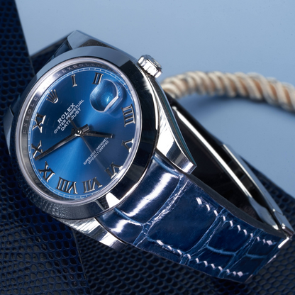 peacock-blue-alligator-leather-watch-strap-for-Rolex-Datejust-on-watch.png