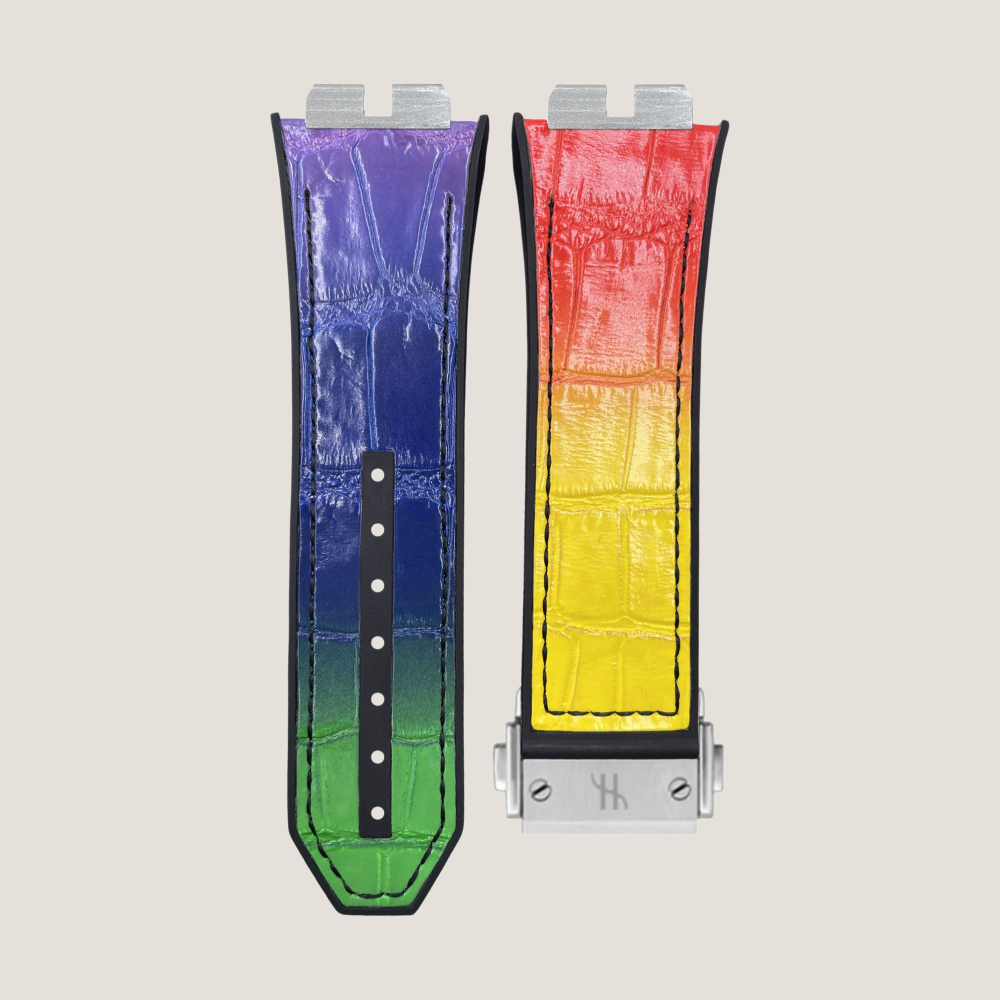 rainbow-alligator-rubber-lining-strap-for-Hublot-and-buckle.png