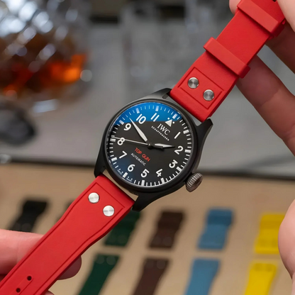 red-fkm-rubber-strap-for-IWC-with-rivets-on-watch.png