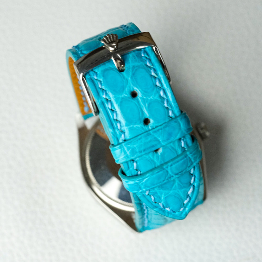 tuoquoise-alligator-leather-watch-strap-for-Rolex-air-king-backside.png