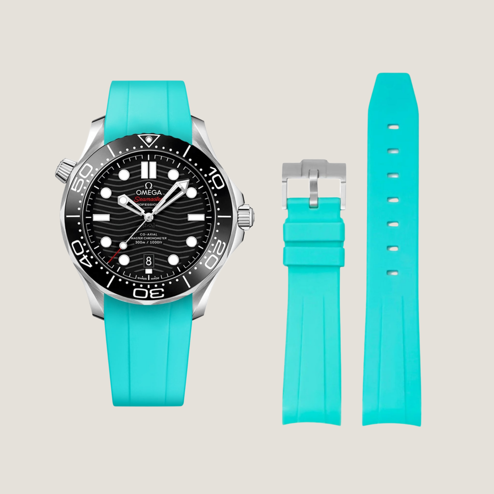 turquoise-FKM-rubber-strap-for-omega-seamaster-300-with-watch.png
