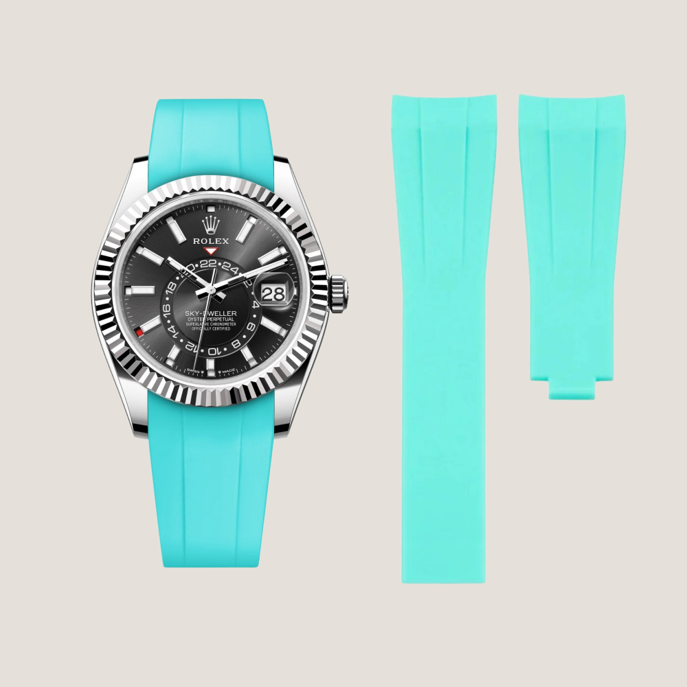 turquoise-deployant-rubber-strap-for-rolex-sky-dweller-watch.png