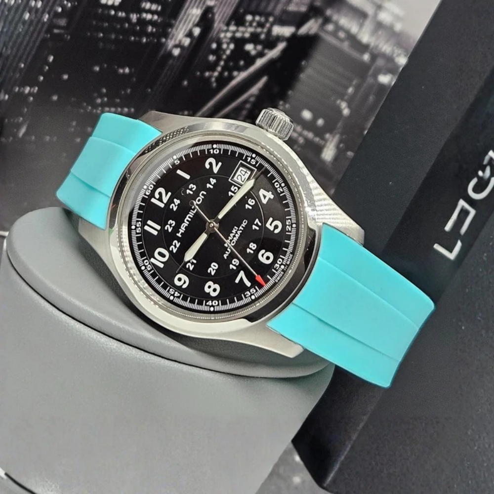 turquoise-fkm-rubber-strap-for-hamilton-khaki-field-on-watch.png