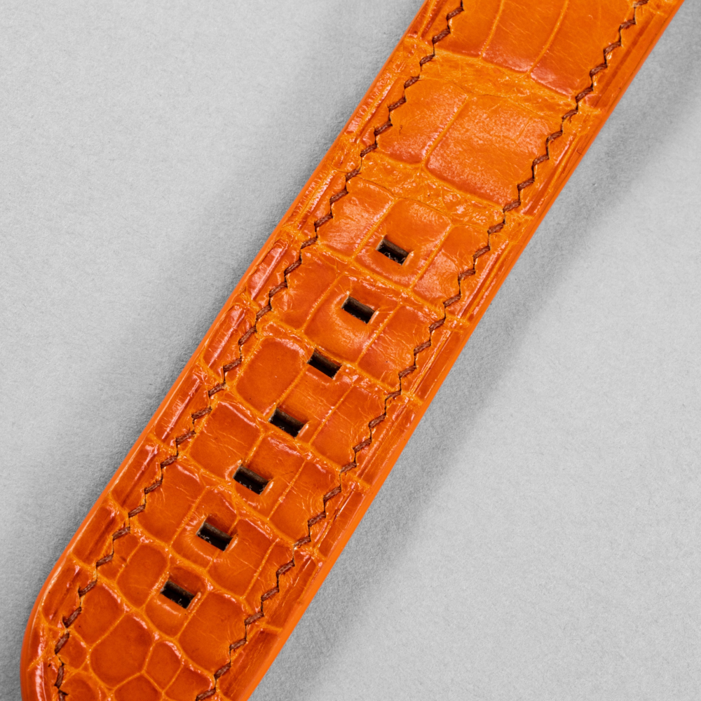 volcano-orange-alligator-leather-strap-for-tudor-black-bay-stitching.png