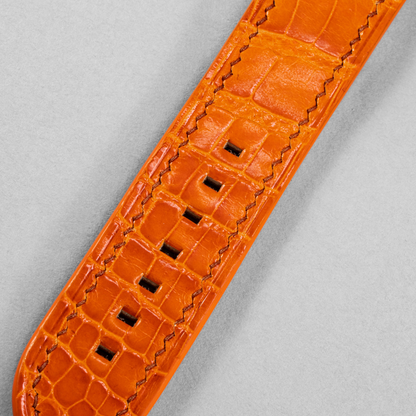 volcano-orange-alligator-leather-strap-for-tudor-black-bay-stitching.png