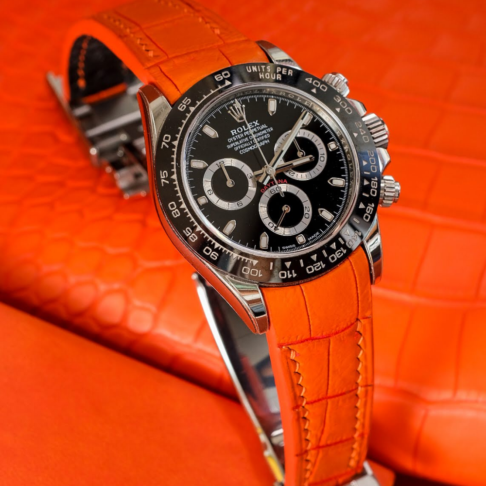 volcano-orange-alligator-strap-for-rolex-daytona-detail.png