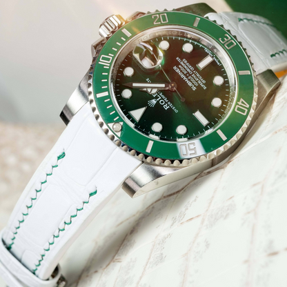 white-alligator-leather-strap-for-rolex-submariner-40mm-green-stitching-watch.png