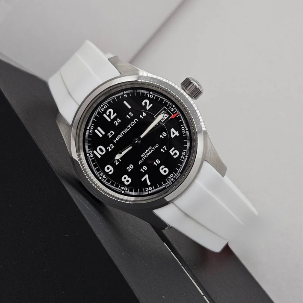 white-fkm-rubber-strap-for-hamilton-khaki-field-on-watch.png