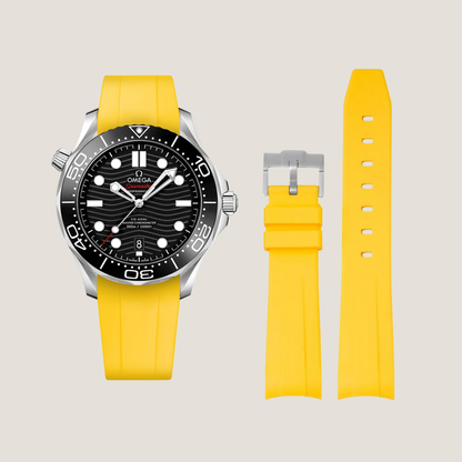 yellow-FKM-rubber-strap-for-omega-seamaster-300-with-watch.png