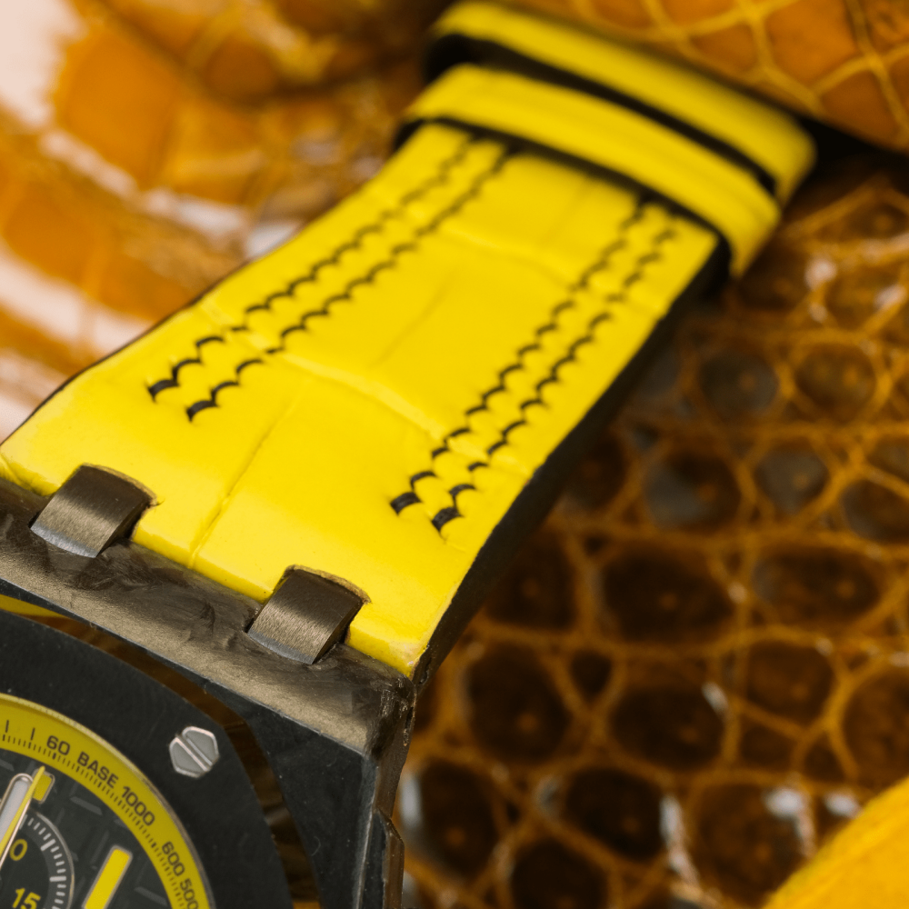 yellow-alligator-leather-strap-for-ap-royal-oak-shore-42mm-with-double-black-stitching-detail.png